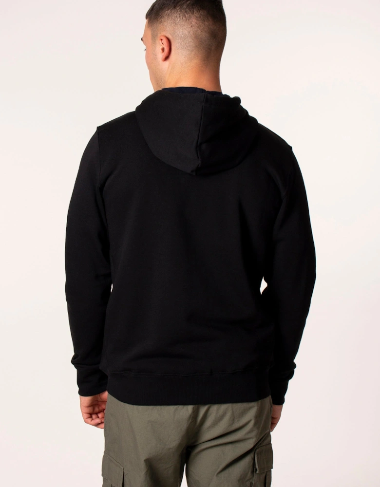 Zip Through Zebra Logo Hoodie