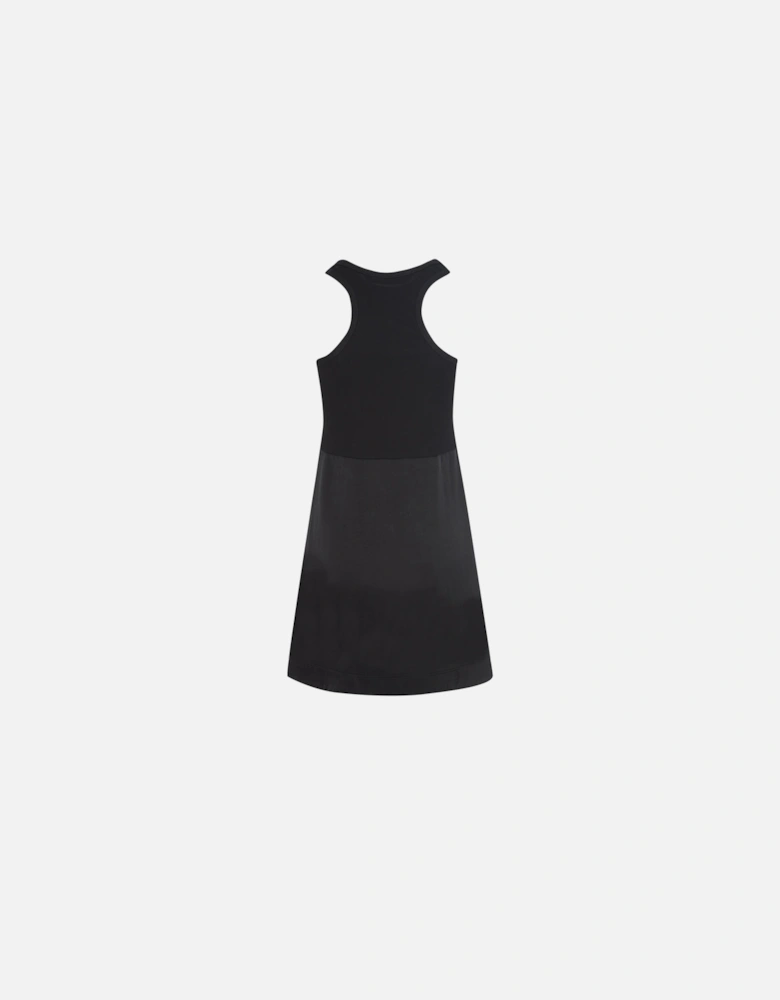 Womens Sporty Midi Dress Black