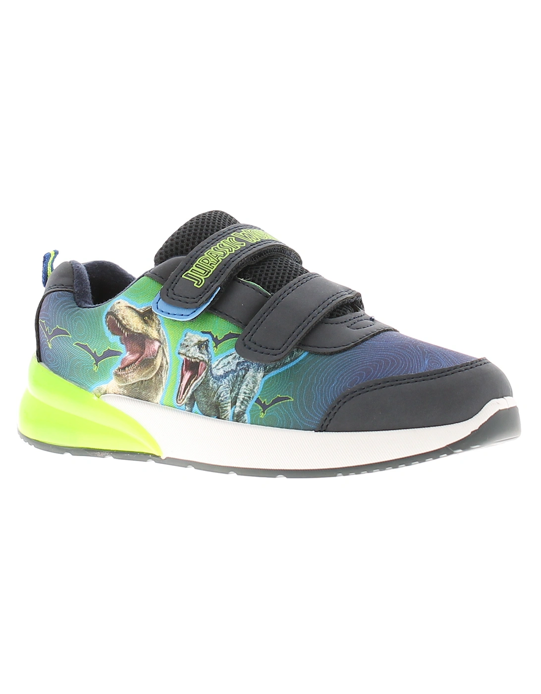 Boys Trainers Blake Younger Touch Fastening navy green UK Size, 6 of 5