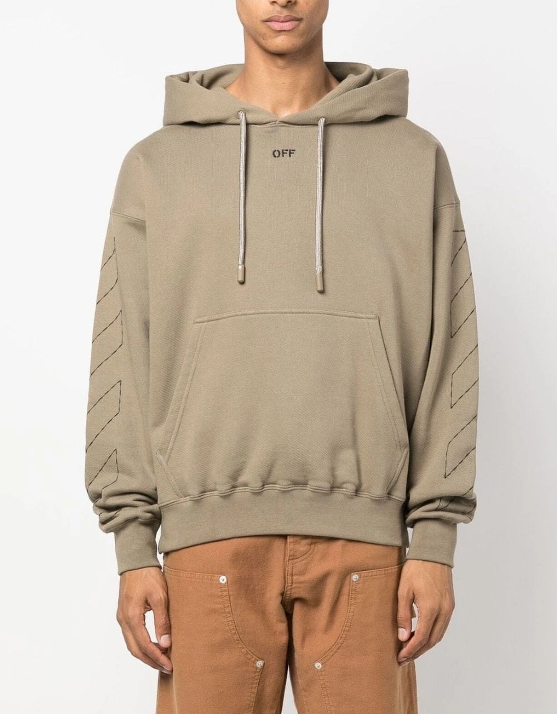 Off Stitch Skate Hoodie Beige