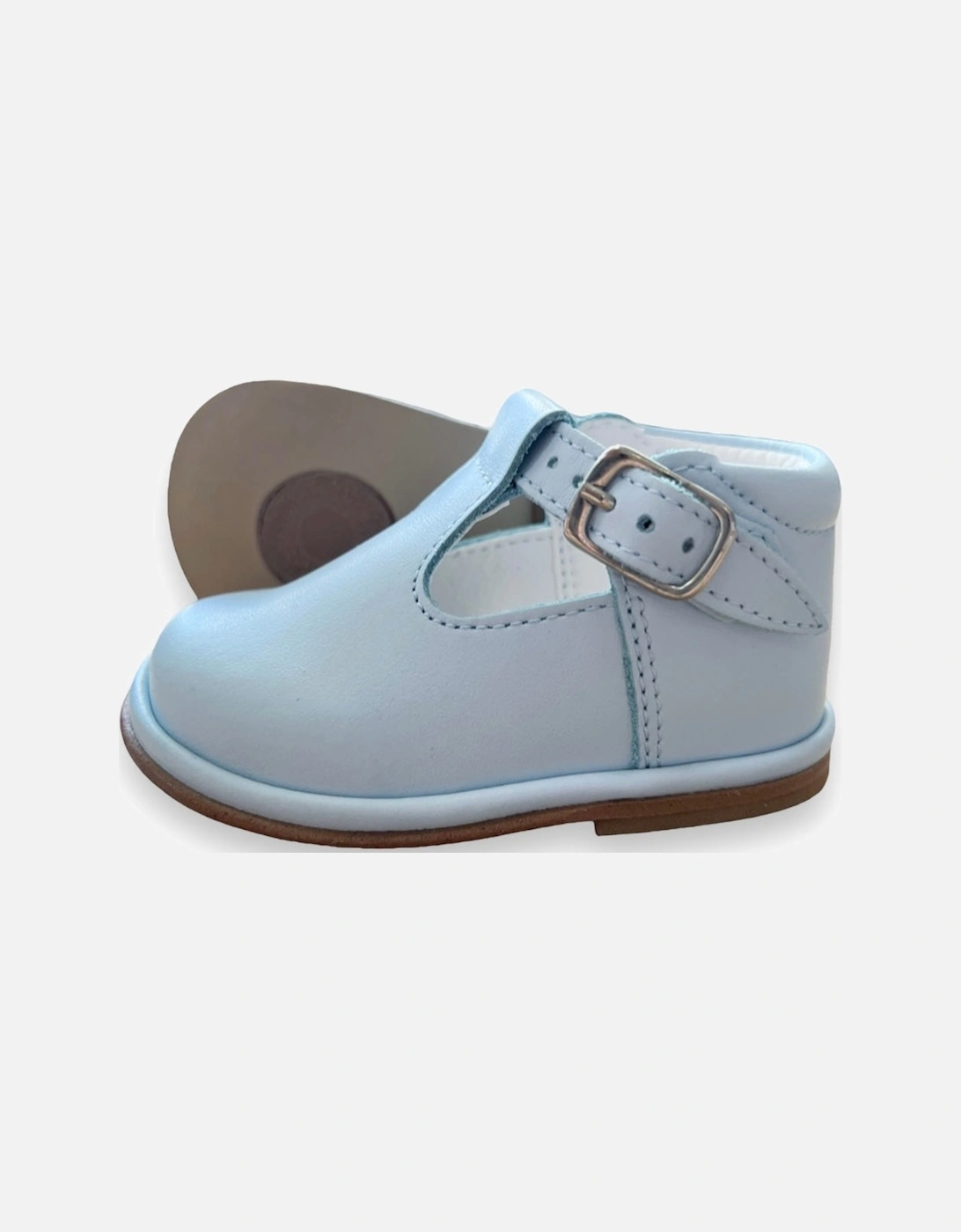 Blue Leather Fernando T-Bar Shoes, 4 of 3