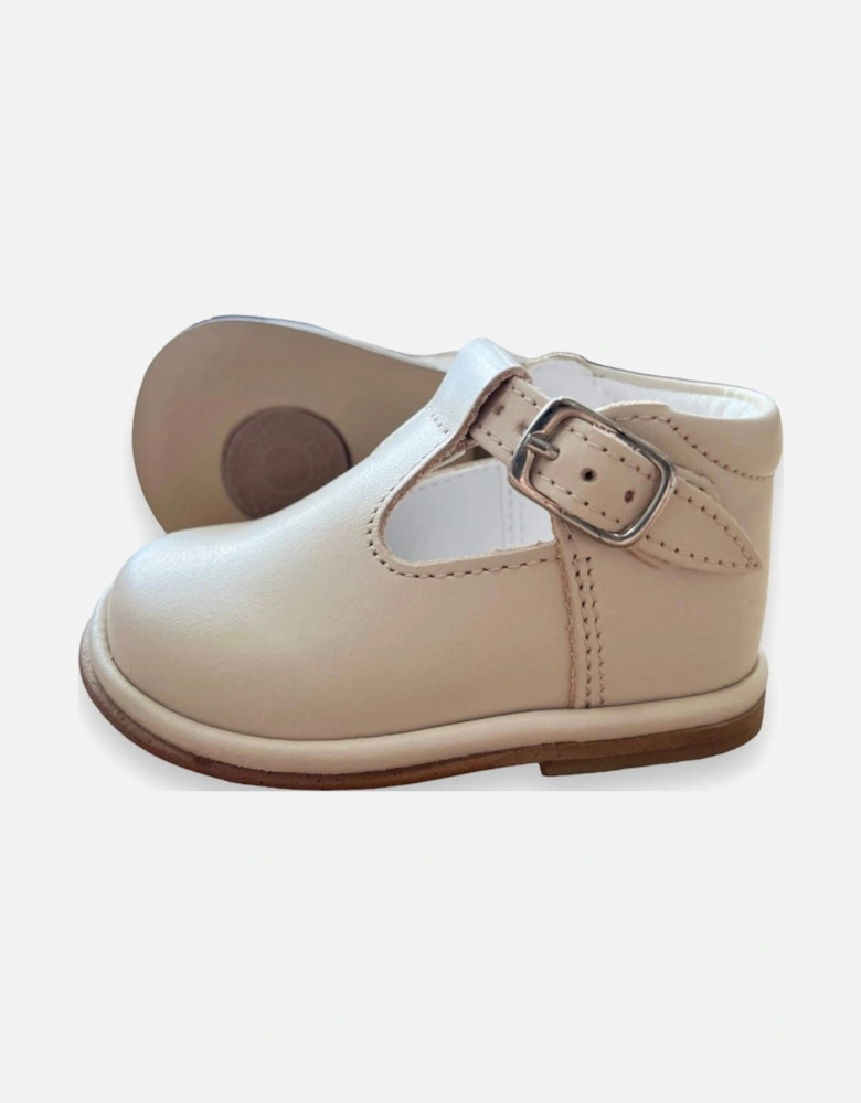 Nude Leather Fernando T-Bar Shoes