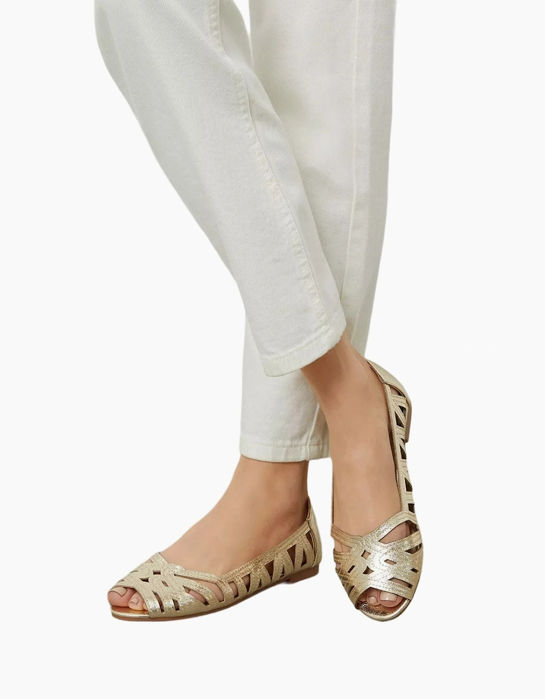 Dorothy Perkins Women's Dorothy Perkins Womens/Ladies Prim Peep Toe Wide Pumps - Gold