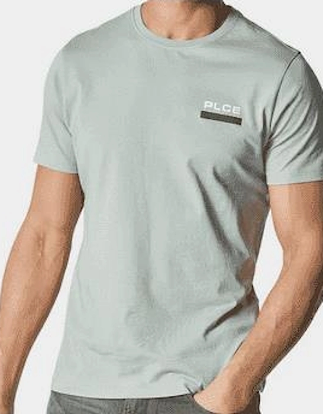 Rassie Cotton Logo Print Green Fig T-Shirt