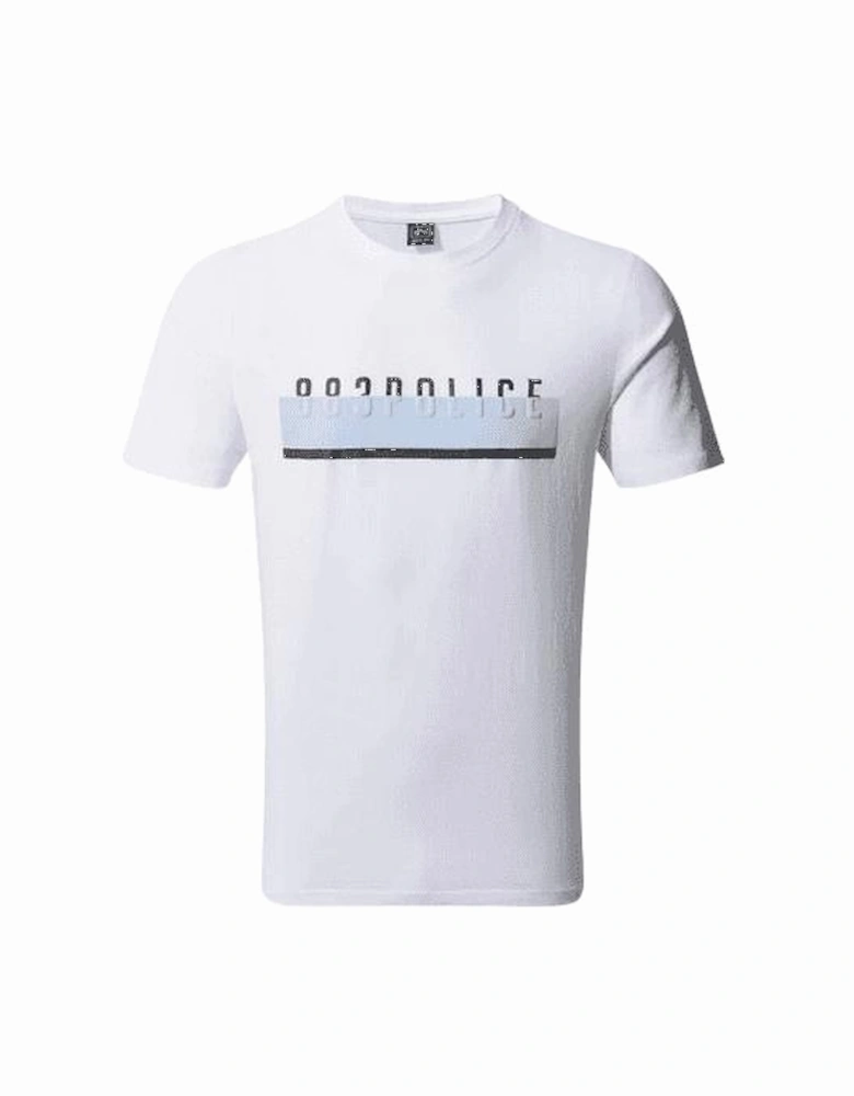 Bassa Cotton Colour Block Logo White T-Shirt
