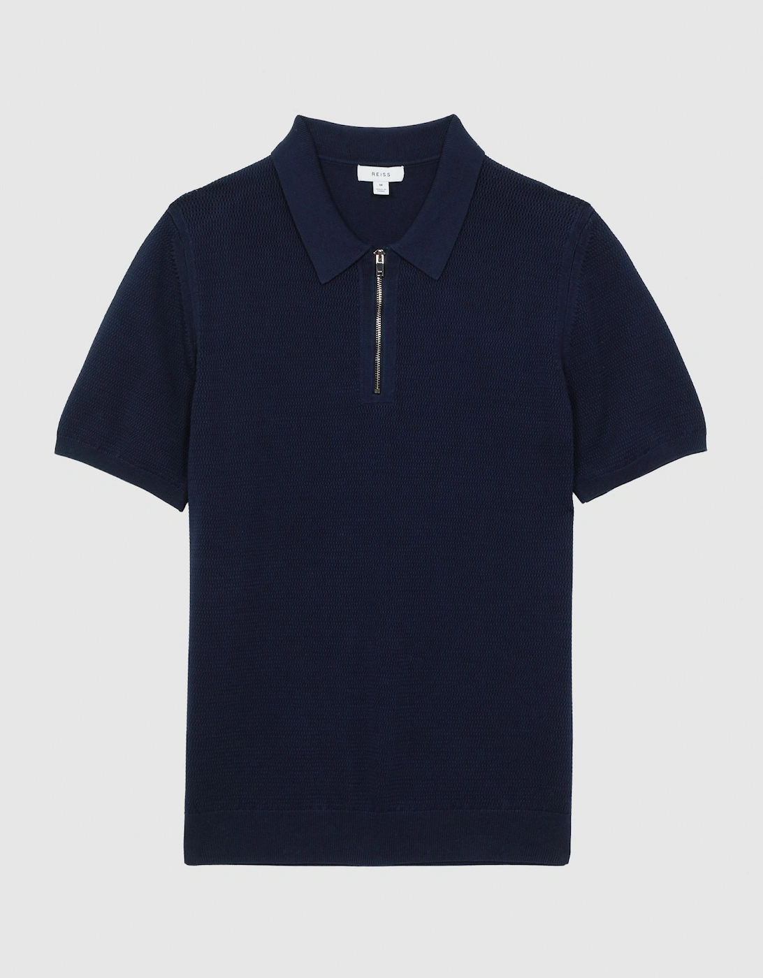 Knitted Half-Zip Polo T-Shirt, 2 of 1