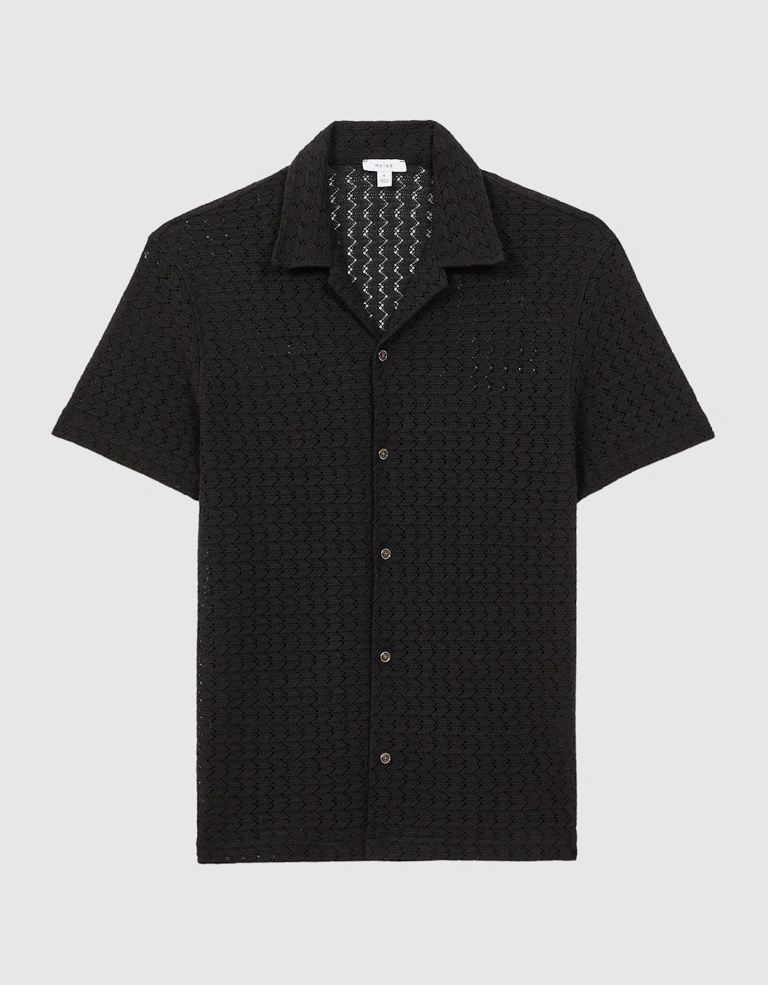 Crochet Cuban Collar Button Through T-Shirt, 2 of 1