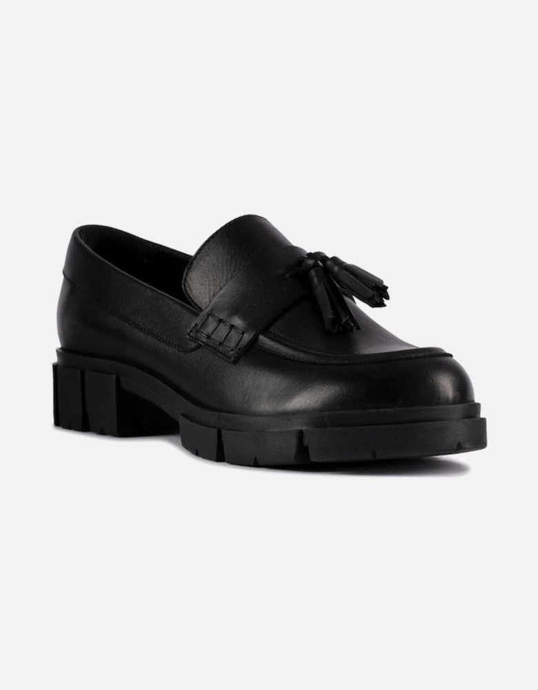 Teala Loafer in Black leather