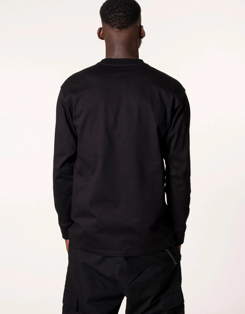 Relaxed Fit Long Sleeve American Script T-Shirt