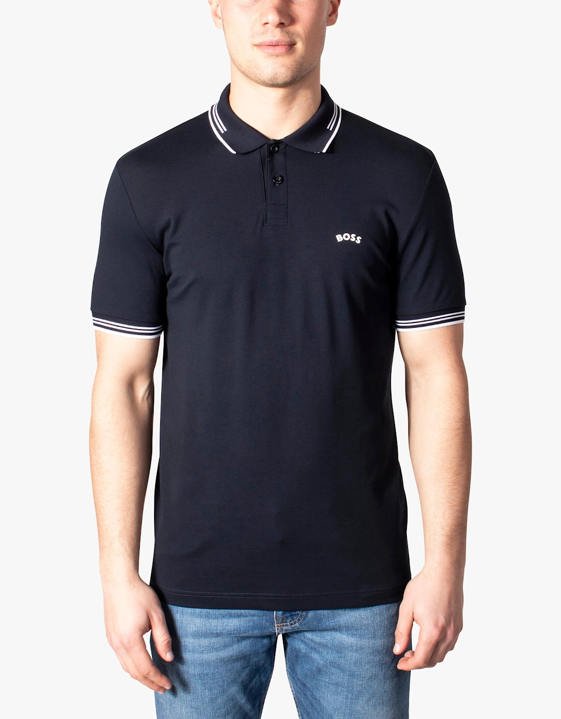 Slim Fit Paul Curved Logo Polo Shirt