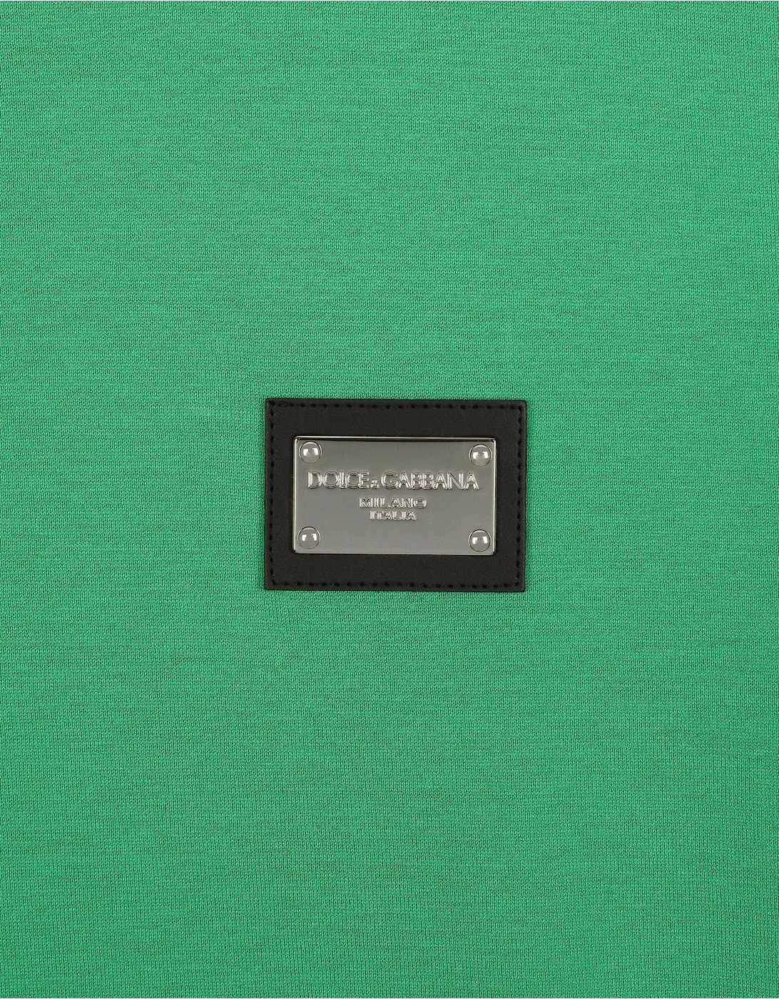 Plaque Cotton T-shirt Green