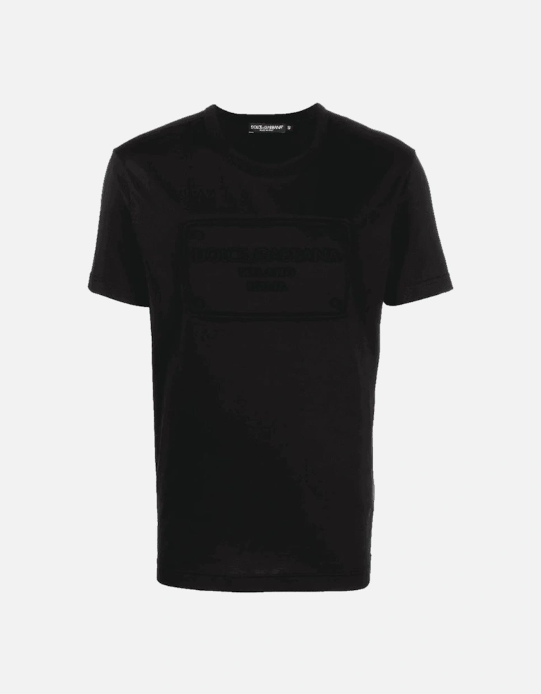 Embossed Plaque T Shirt Black