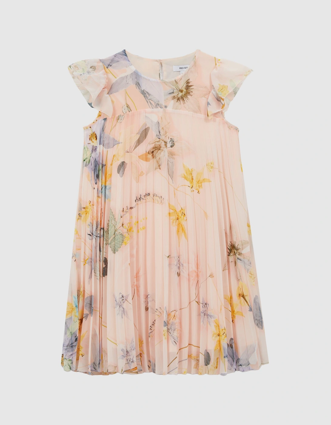 Floral Pleated Cap Sleeve Dress, 2 of 1