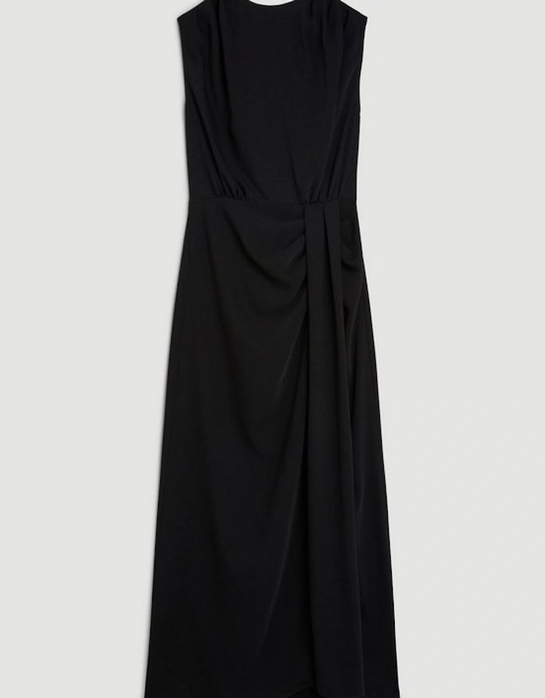 Tall Cowl Neck Sleeveless Woven Midi Dress