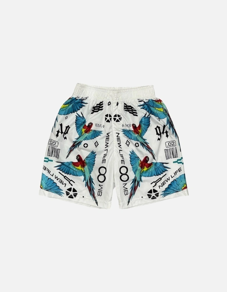 Boys White New Life Swimming Shorts