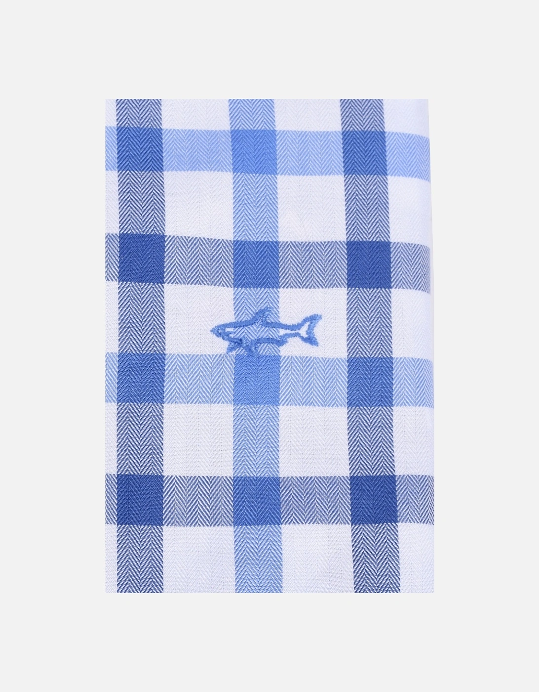 Paul And Shark Long Sleeved Checked Shirt Blue And White
