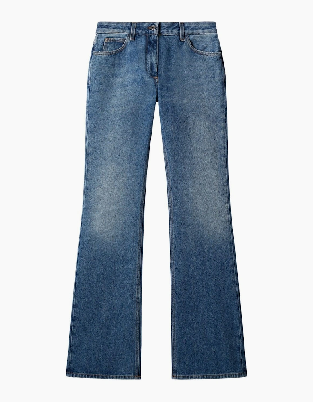 Off-White OFF-WHITE Women's Womens Slim Flared 5PKT Pant Blue