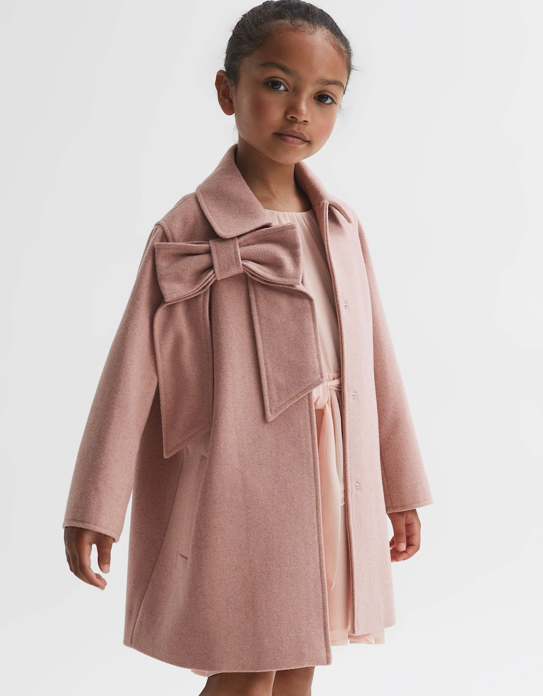 Wool Bow Detail Coat, 2 of 1