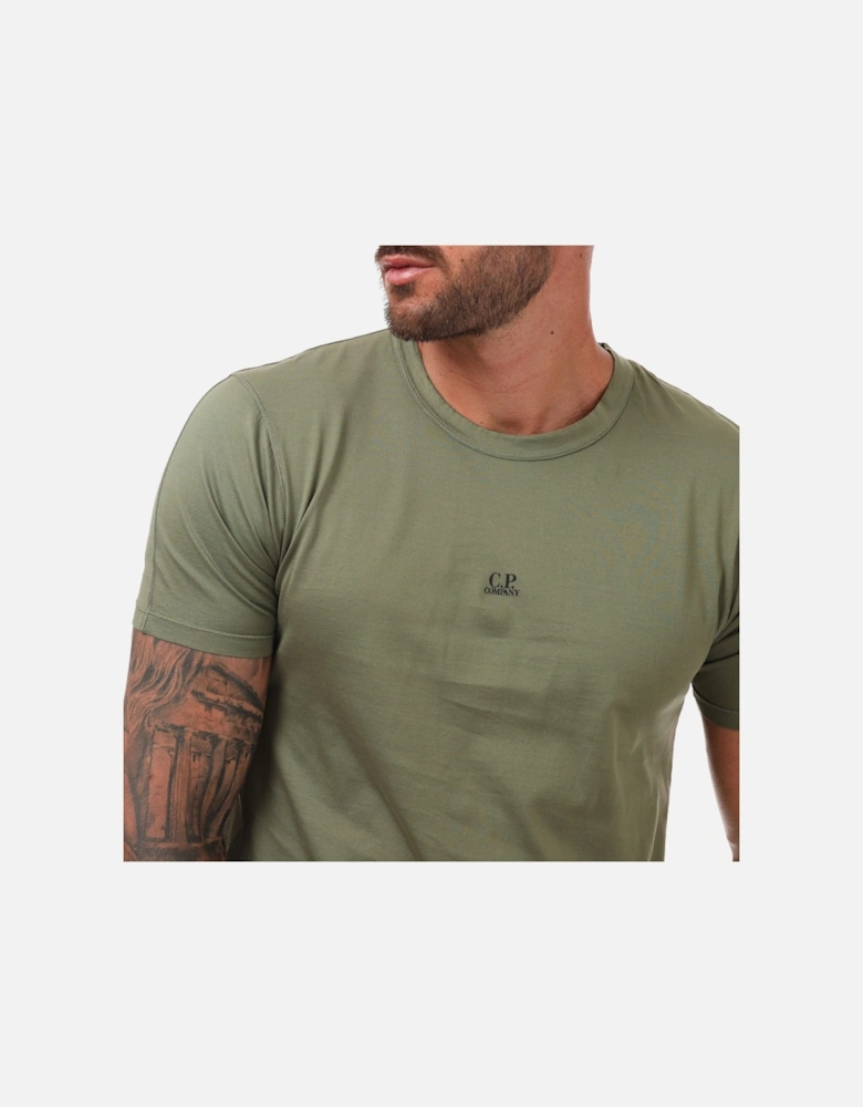Mens 70/2 Mercerized Twisted Logo T-Shirt