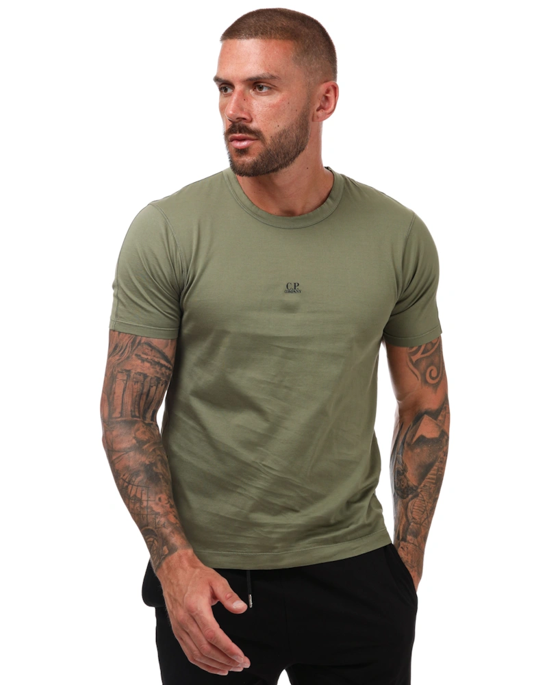 Mens 70/2 Mercerized Twisted Logo T-Shirt