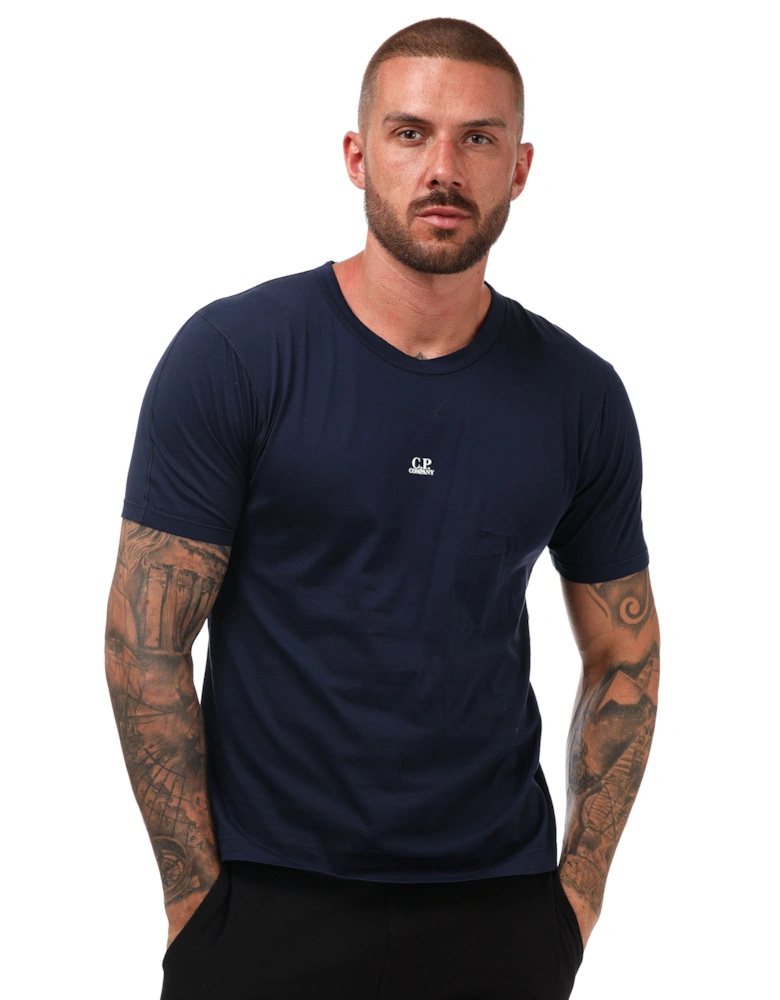 Mens 70/2 Mercerized Twisted Logo T-Shirt