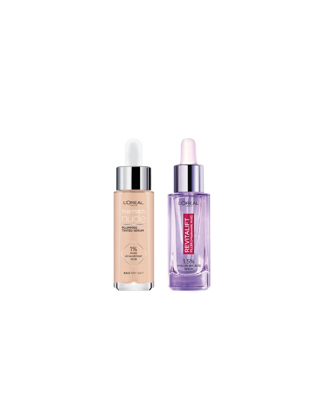 L'Oreal Paris Hyaluronic Acid Revitalift Filler Serum and True Match Tinted Serum Duo - 5-6 Medium Tan