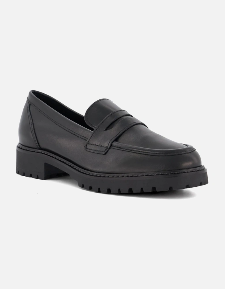 Ladies Gild - Cleated-Sole Penny-Trim Loafers