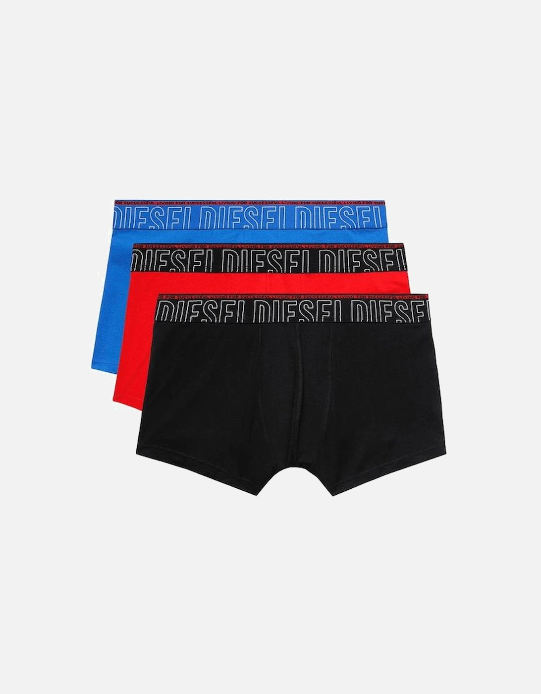 Cotton 3-Pack Black/Red/Blue Boxer Shorts, 3 of 2