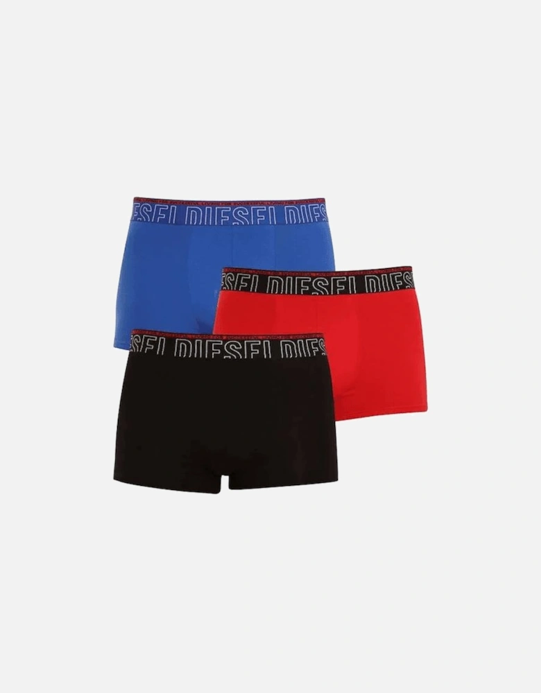 Cotton 3-Pack Black/Red/Blue Boxer Shorts