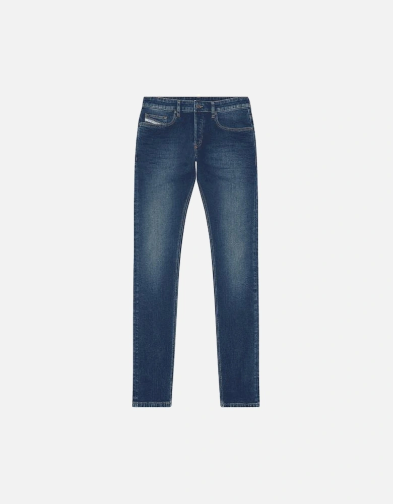 D-LUSTER Red Patch Slim Fit Dark Blue Jeans