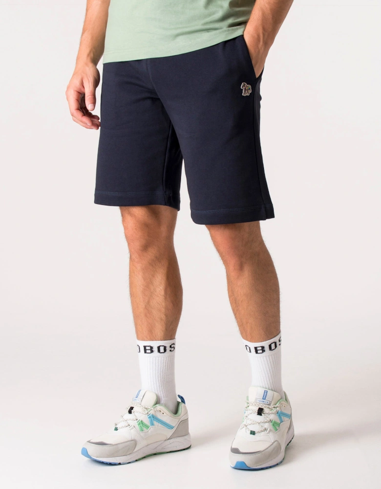 Regular Fit Zebra Logo Sweat Shorts