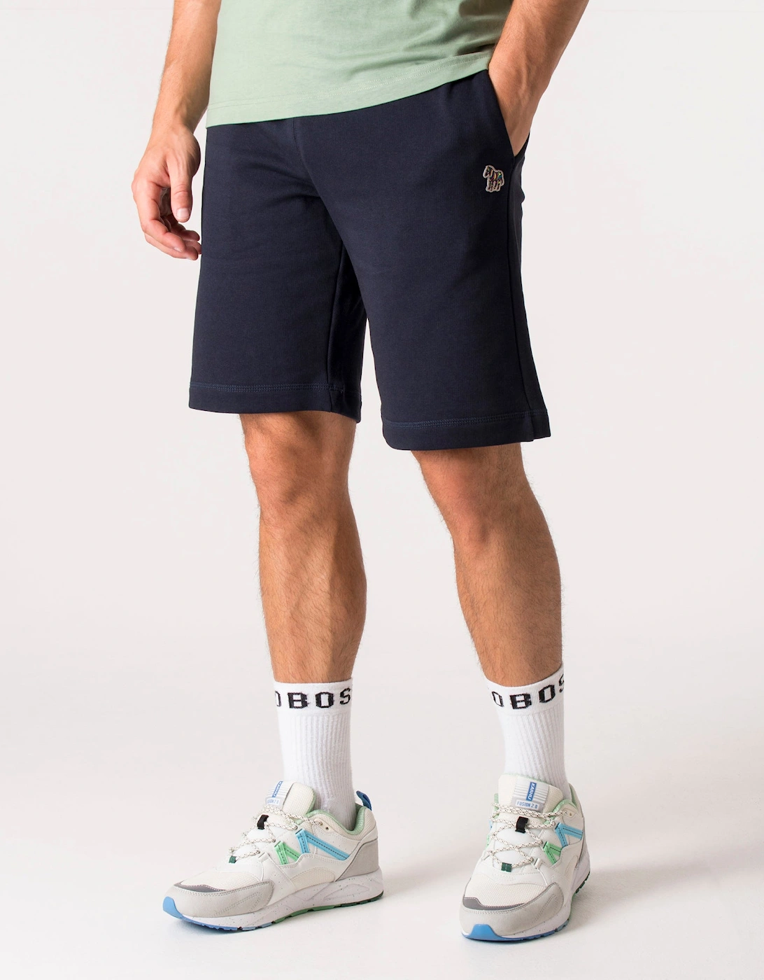 Regular Fit Zebra Logo Sweat Shorts, 5 of 4
