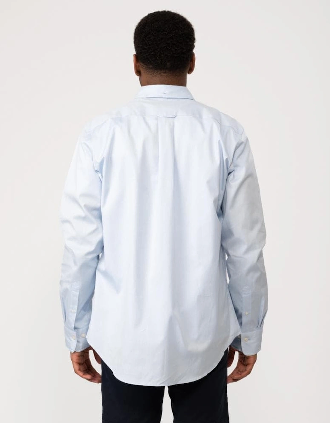 Mens Regular Fit Long Sleeve Pinpoint Oxford Shirt