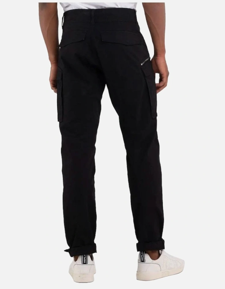 Combat Pants Black With Zip & Pocket Detail 098