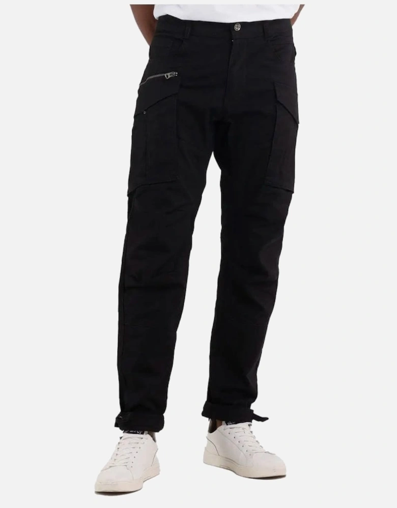 Combat Pants Black With Zip & Pocket Detail 098