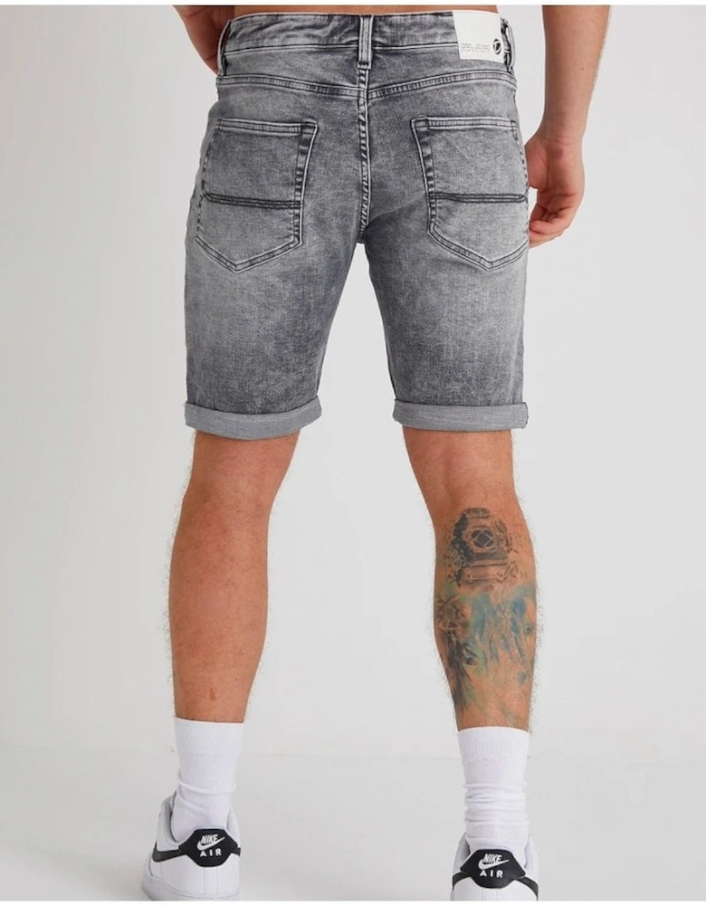 Denim Shorts Soft Touch Stretch Grey