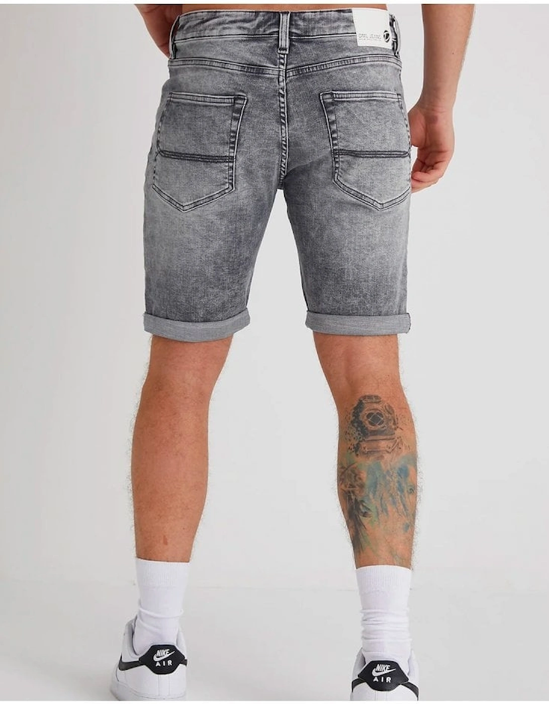 Denim Shorts Soft Touch Stretch Grey