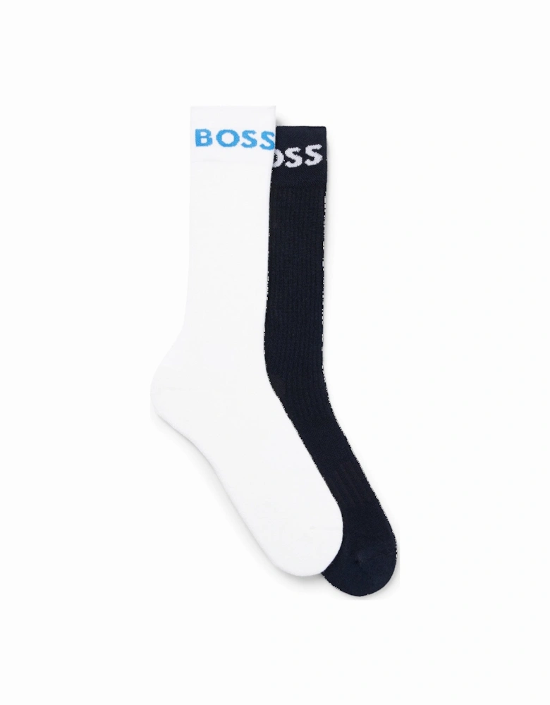 BOSS Black 2P RS Sport Col CC Socks 109 Natural