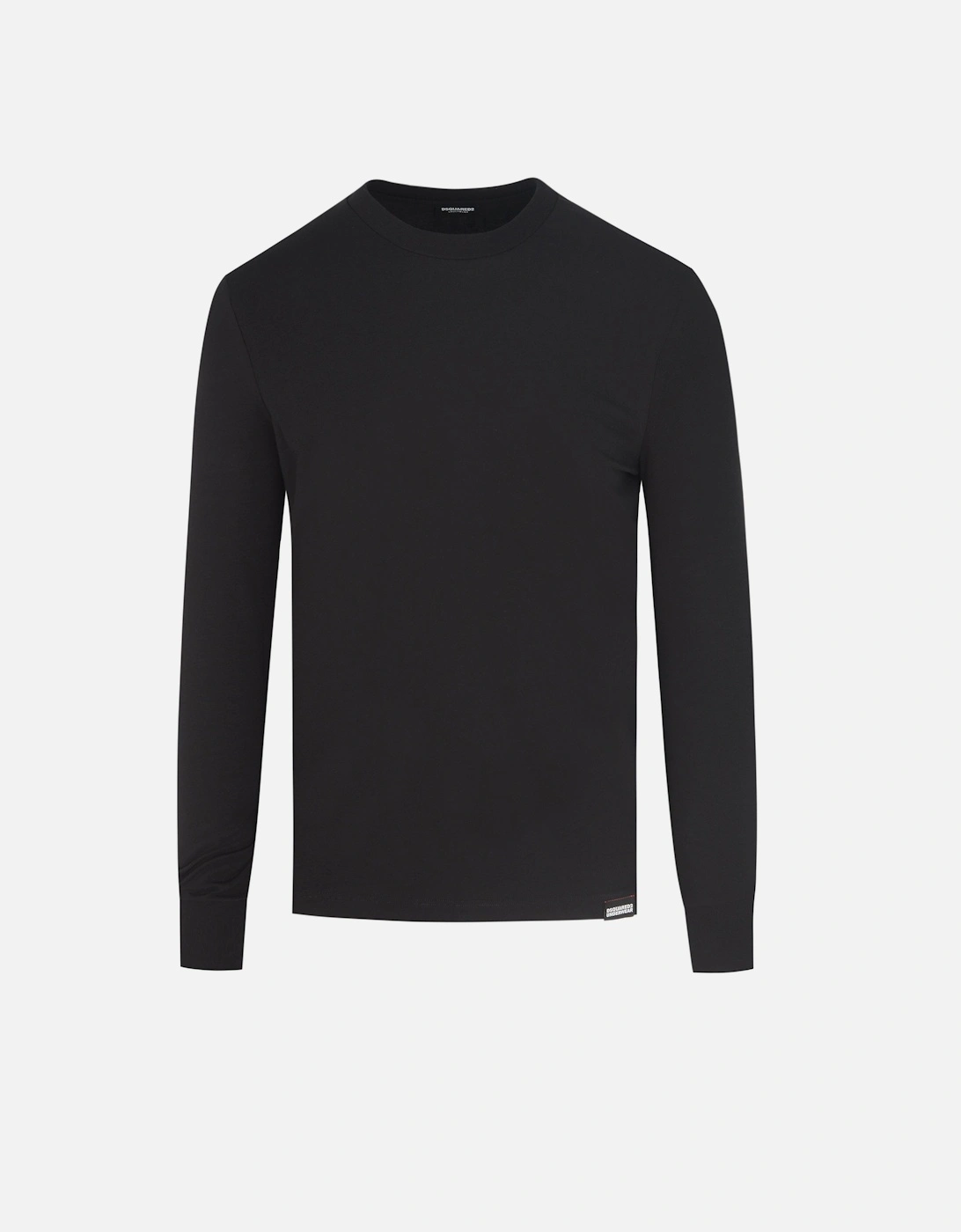 Branded Cotton Long Sleeve T-shirt Black, 5 of 4