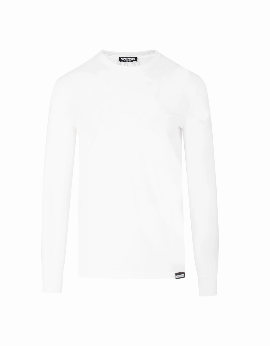 Branded Cotton Long Sleeve T-shirt White, 5 of 4