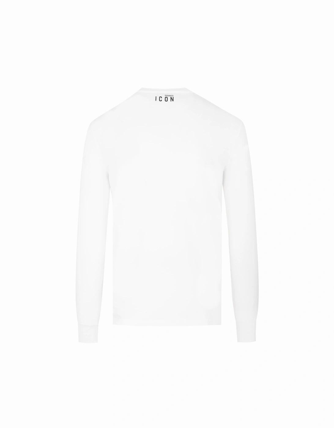 Branded Cotton Long Sleeve T-shirt White