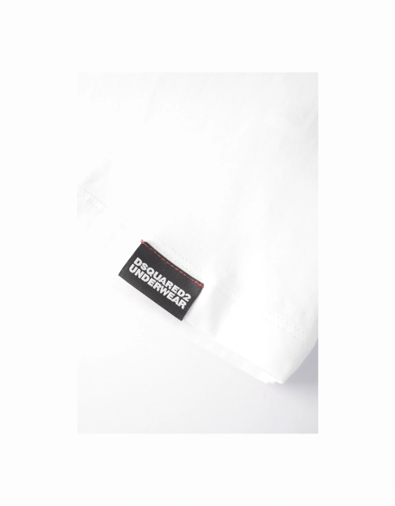 Branded Cotton Long Sleeve T-shirt White
