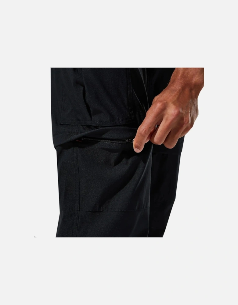 Men's Black Dolpa Zip Off Cargo Pants/ Shorts