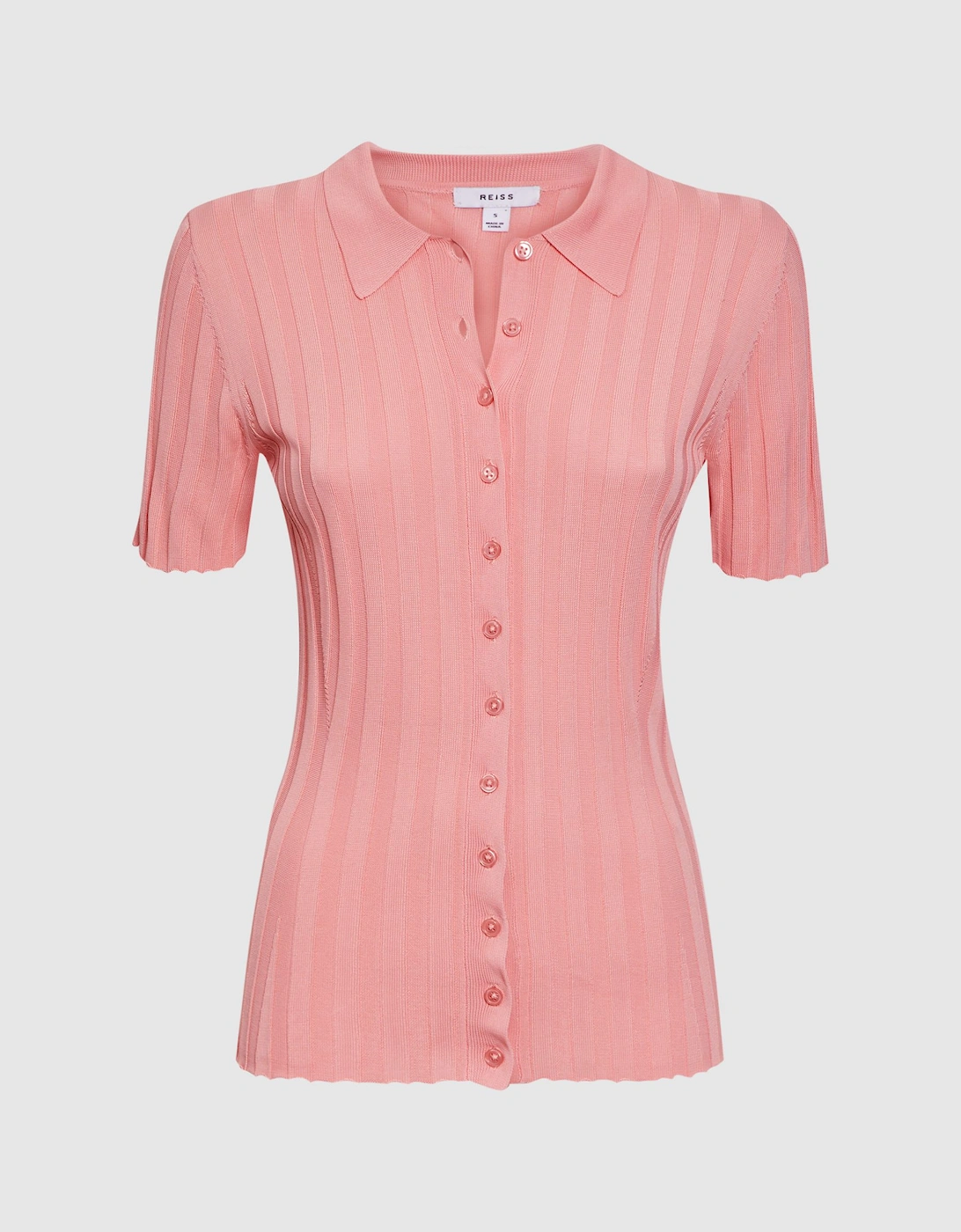 Fitted Striped Button Through T-Shirt, 2 of 1