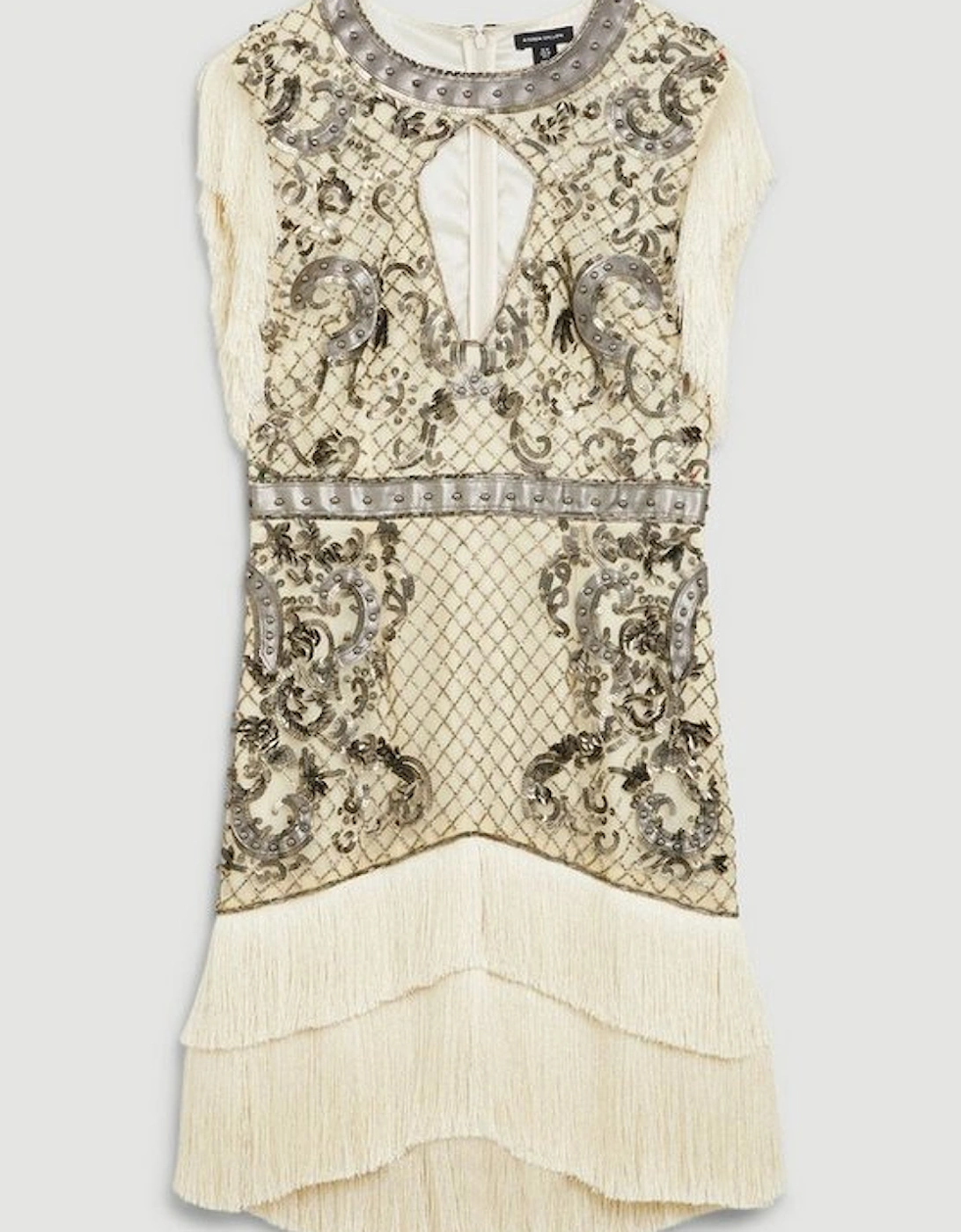 Pu Leather Sequin Woven Mini Dress