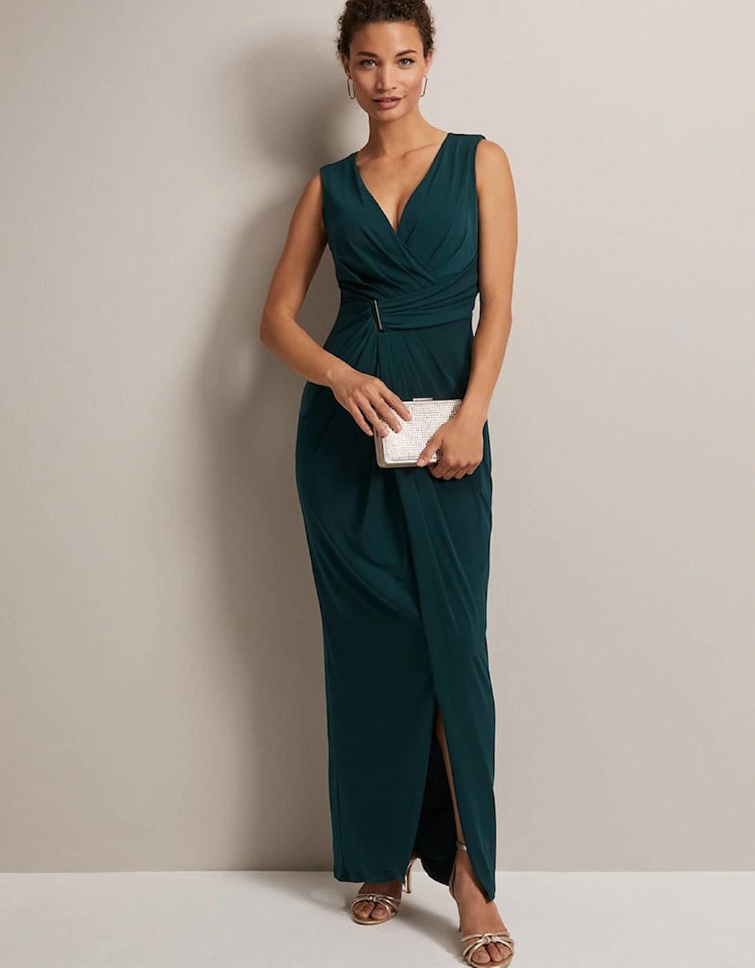 Christabel Dark Green Maxi Dress, 7 of 6