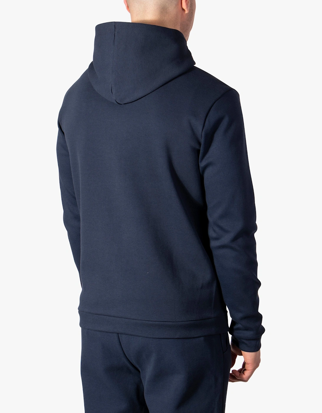 Saggy Curved Logo Zip Through Hoodie