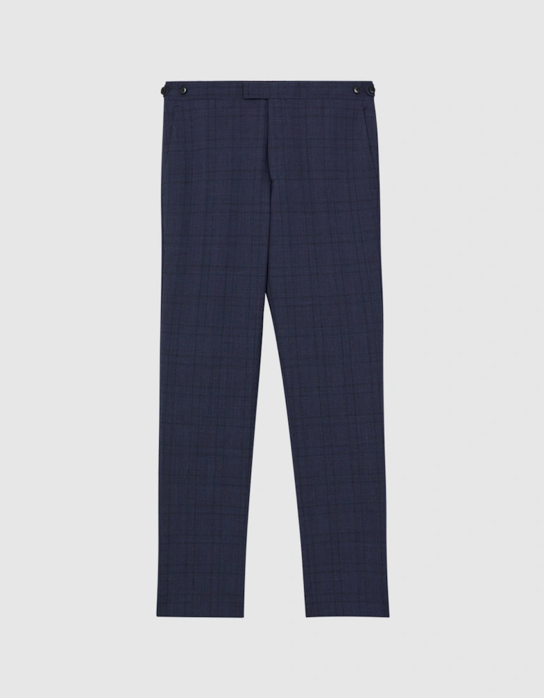 Slim Fit Wool Checked Trousers