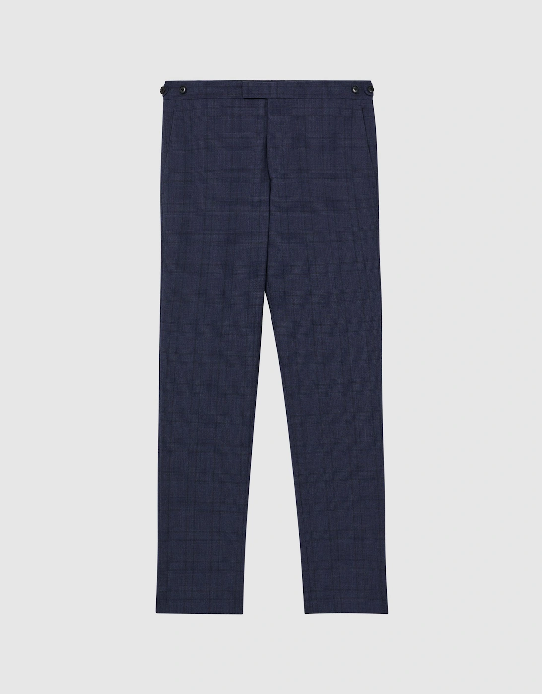 Slim Fit Wool Checked Trousers, 2 of 1