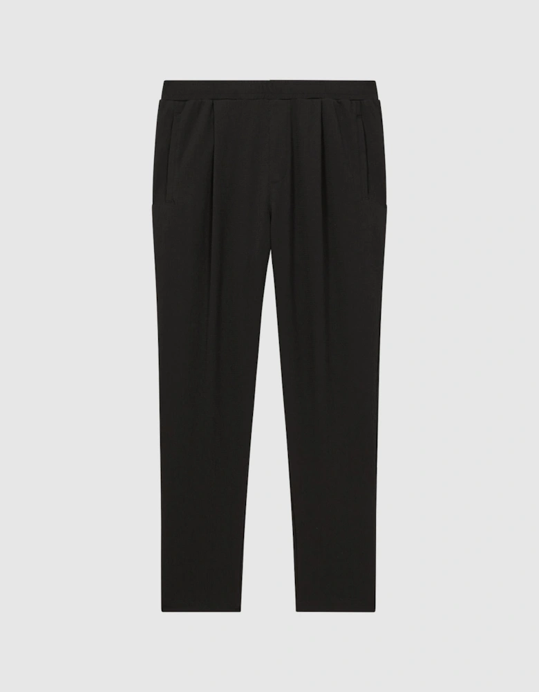 Tapered Textured Trousers